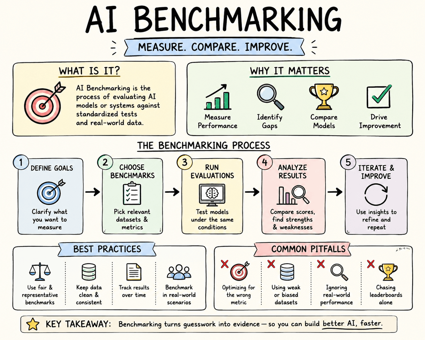 Legal AI benchmark framework connecting task domains, test datasets, scoring criteria and deployment decisions